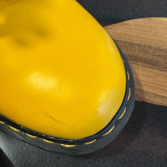 Doc Marten Dr Marten Air Ware Bouncing Soles 1460 Yellow Boots US Men 6 Ladies 7 - Picture 8 of 14